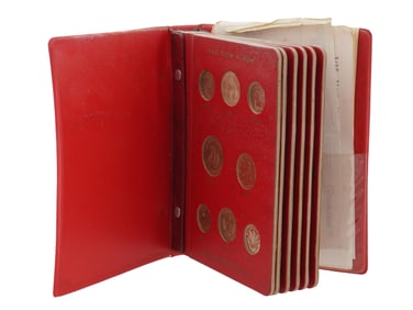 COMPLETE FAO UNITED NATION FUND RAISING COIN RED ALBUM