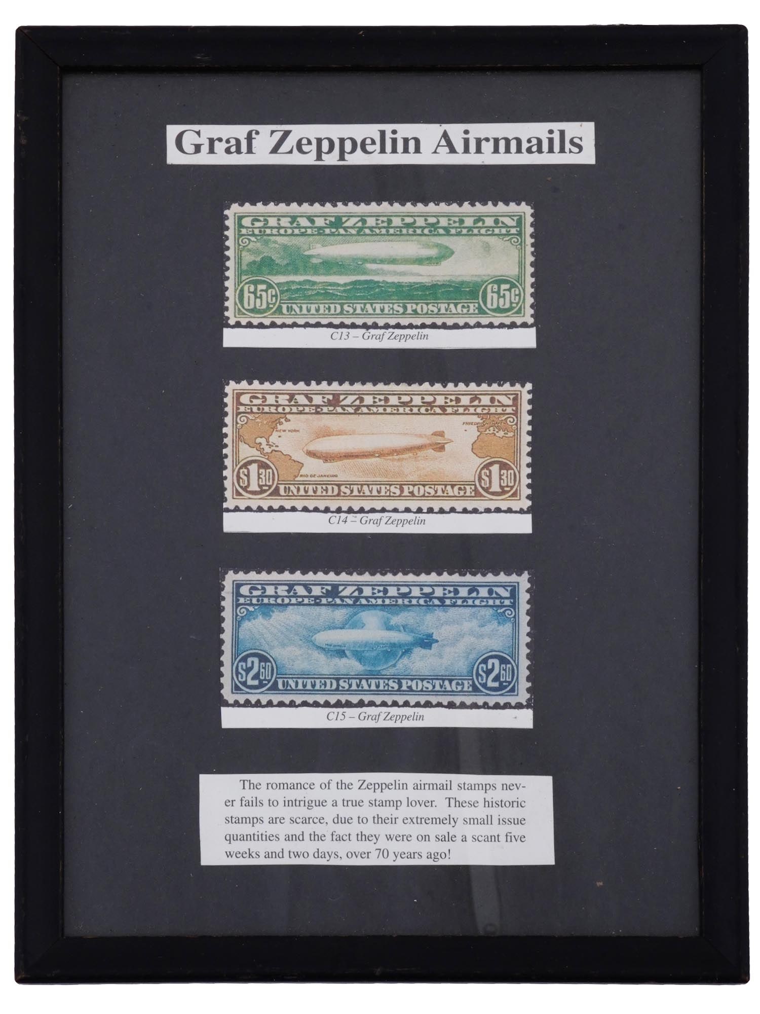 GRAF ZEPPELIN AIRMAIL PRINTED REPRODUCTIONS ON PAPER (1 of 5)