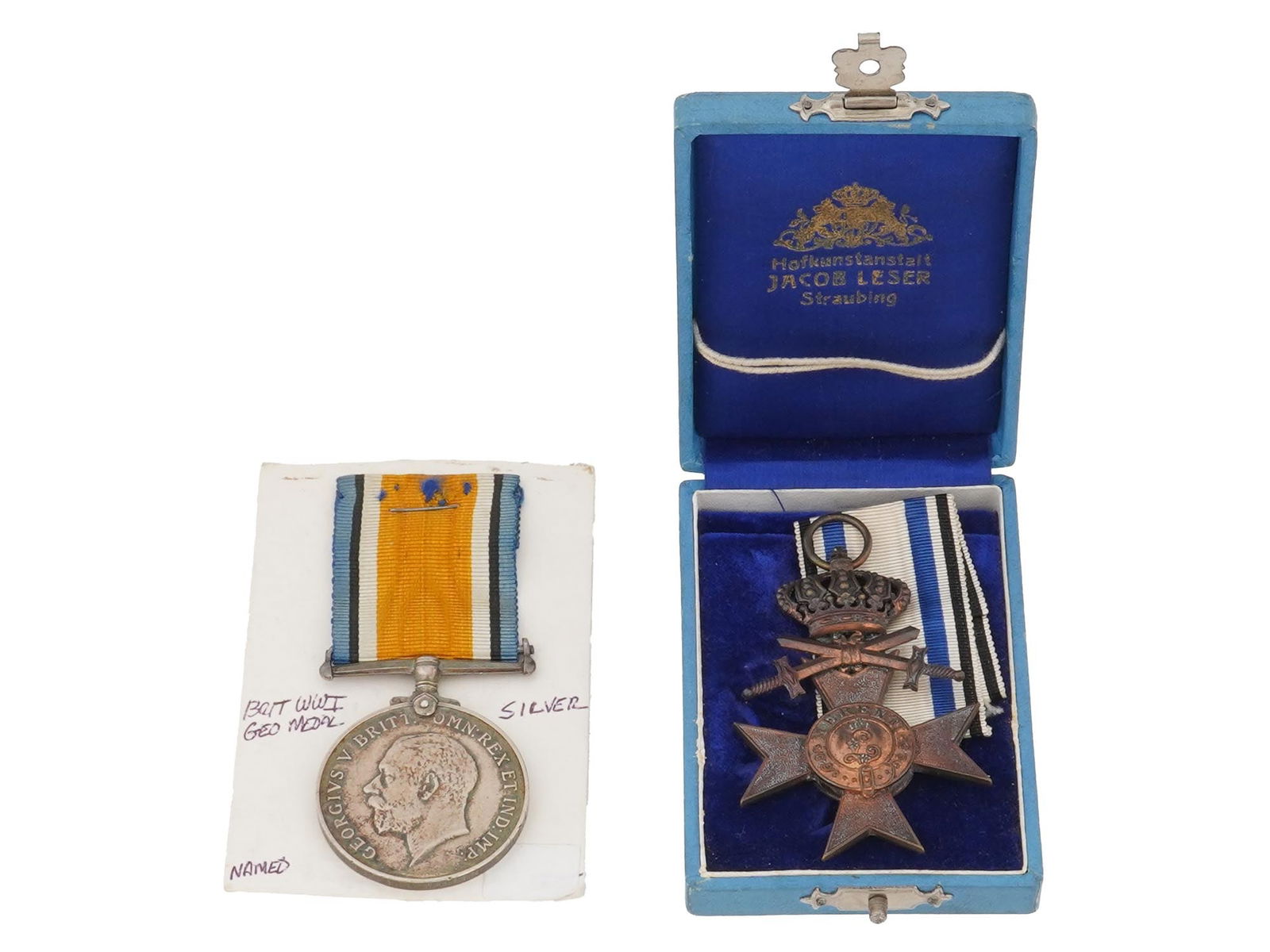 WWI BRITISH AND GERMAN MILITARY MERIT MEDALS (1 of 8)