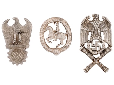 GROUP OF 3 GERMAN WWII BADGES