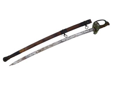 AMERICAN CIVIL WAR OFFICERS SWORD WITH SCABBARD