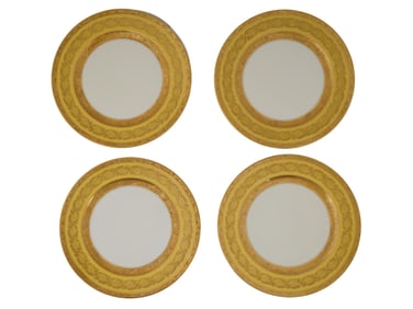 FOUR ANTIQUE 19TH C GERMAN ROSENTHAL PORCELAIN PLATES