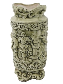 VTG FRENCH MUSKETEERS THEMED PORCELAIN UMBRELLA STAND