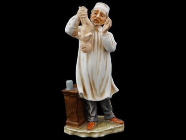 JAPANESE TILSO DOCTOR HAND PAINTED PORCELAIN FIGURINE