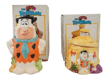 VINTAGE FLINTSTONES HANNA BARBERA COOKIE JARS 1980S