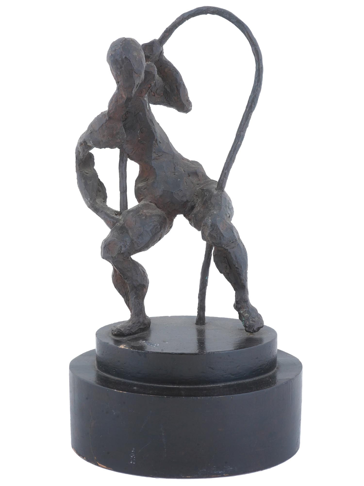 CUBIST BRONZE SCULPTURE FIGURE OF CIRCUS PERFORMER (1 of 8)