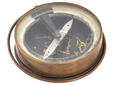 ANTIQUE BRASS SHIPS COMPASS