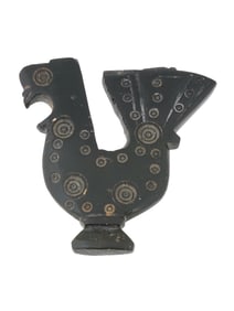 ANTIQUE CENTRAL ASIAN CARVED SERPENTINE KOHL FLASK