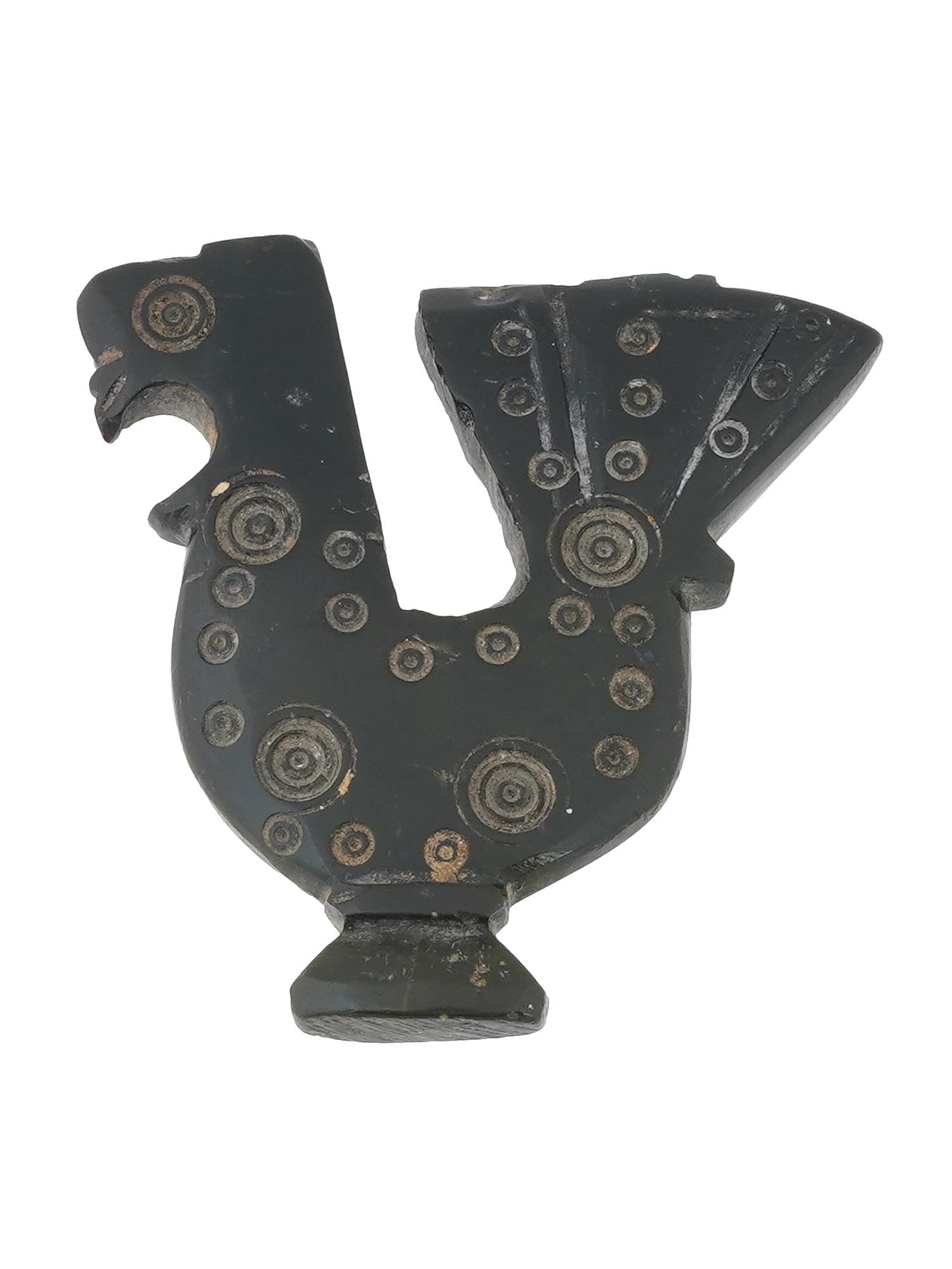 ANTIQUE CENTRAL ASIAN CARVED SERPENTINE KOHL FLASK (1 of 5)