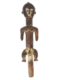 CENTRAL AFRICA GABON FANG WOODEN BYERI FIGURINE