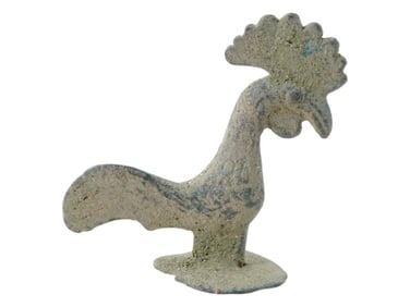 100 TO 200 AD ANCIENT PERSIAN ROOSTER BRONZE FIGURINE