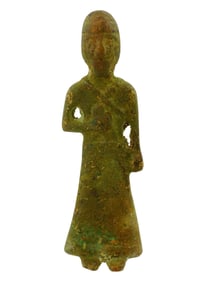 ANCIENT NEAR EASTERN MALE WARRIOR BRONZE FIGURINE
