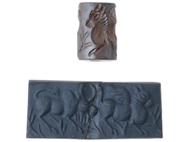 ANCIENT MESOPOTAMIAN STONE CYLINDER SEAL BEAD