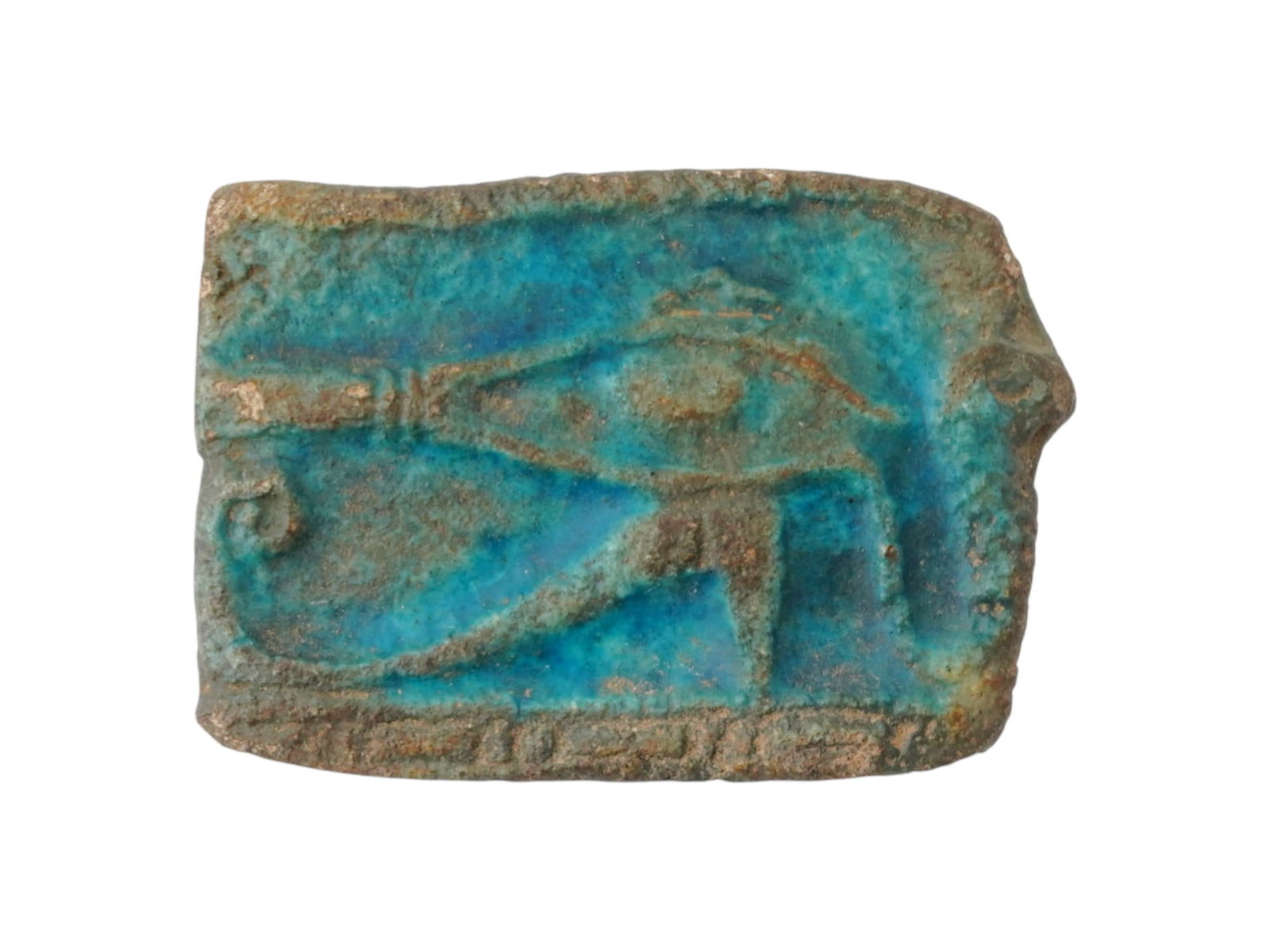 ANCIENT EGYPTIAN FAIENCE HORUS EYE AMULET PENDANT (1 of 4)