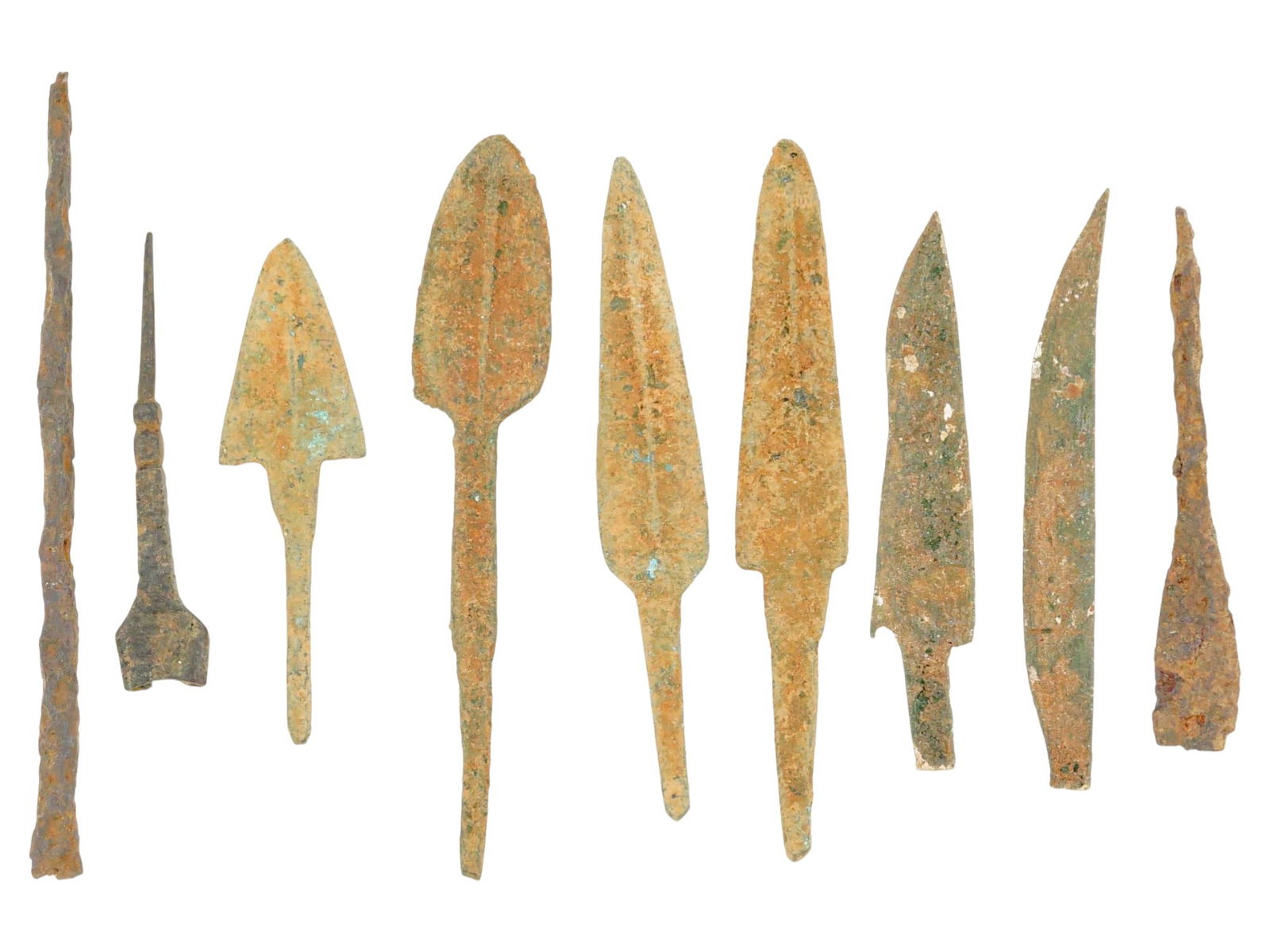 COLLECTION OF ASSORTED ANCIENT METAL ARROW HEADS (1 of 5)