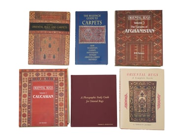 LOT OF SIX BOOKS RELATED TO ORIENTAL RUGS AND CARPETS