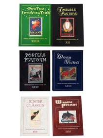 6 VINTAGE POSTER AUCTIONS INTERNATIONAL CATALOGS