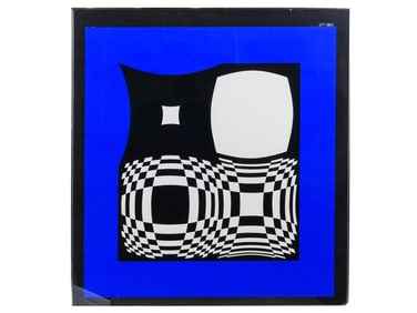LTD FRENCH OP ART SCREEN PRINT AFTER VICTOR VASARELY