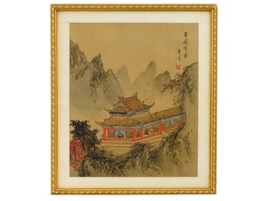 CHINESE MOUNTAIN LANDSCAPE INK PAINTING