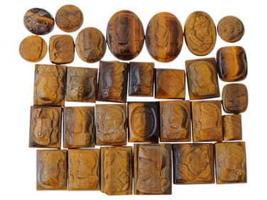 COLLECTION OF ANTIQUE HAND CARVED CAMEOS