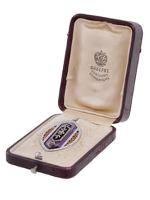 ANTIQUE RUSSIAN FABERGE PLATINUM DIAMOND PENDANT