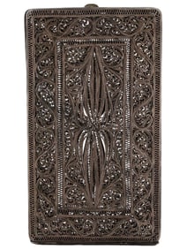 RUSSIAN IMPERIAL SILVER FILIGREE CIGARETTE CASE