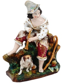 ANTIQUE RUSSIAN PORCELAIN FIGURE BY KORNILOV BROS