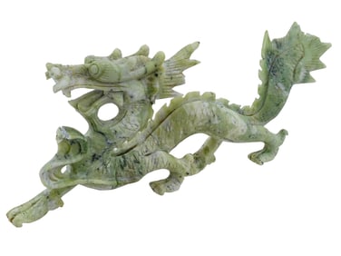 VINTAGE CHINESE DRAGON CARVED FROM SOAPSTONE 20 C