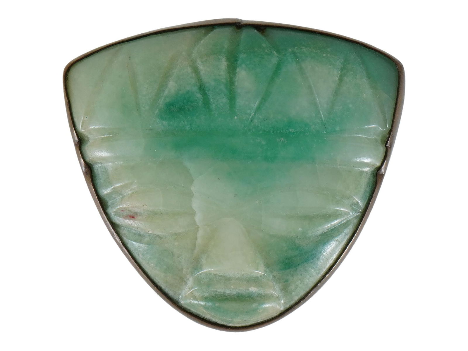 PRE COLUMBIAN CARVED JADE MASK FORCE AMULET PENDANT (1 of 4)