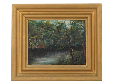 ATTR ION ANDREESCU ROMANIAN LANDSCAPE OIL PAINTING