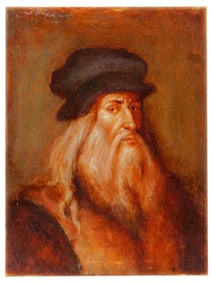 ITALIAN PORTRAIT OIL PAINTING AFTER LEONARDO DA VINCI