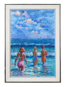 NOLAN BENNER JR AMERICAN SEASCAPE ACRYLIC PAINTING