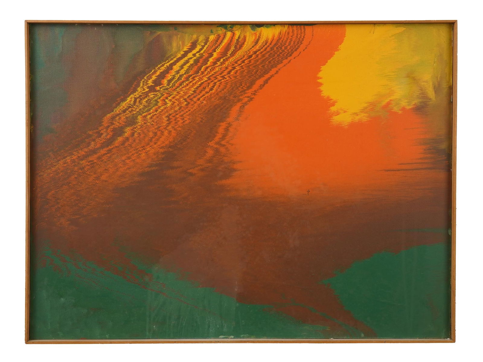 MODERNIST ABSTRACT COMPOSITION OIL PAINTING FRAMED (1 of 6)