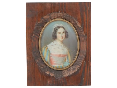 ANTIQUE PORTRAIT OF HELENE SEDLMAYR AFTER KARL STIELER
