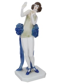 ANTIQUE GERMAN ROSENTHAL PORCELAIN LADY FIGURINE
