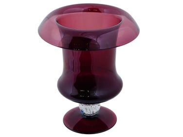 VINTAGE MID CEN ITALIAN VENETIAN GLASS TRUMPET VASE