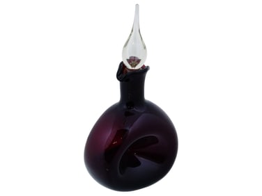 ITALIAN MANNER GLASS PERFUME BOTTLE WITH STOPPER
