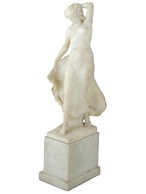 ANTIQUE GERMAN MARBLE FIGURINE BY ERNST SEGER