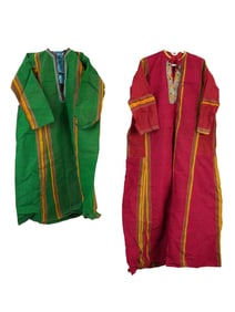 LOT OF TWO VINTAGE TURKMEN SILK DRESSES