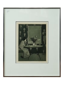 CONTEMPORARY AMERICAN ETCHING BY OLIVIA MUNROE SIGNED