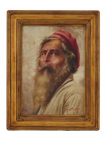 ANTIQUE ITALIAN OIL PAINTING BY RAFFAELE FRIGERIO