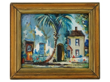 AMERICAN CITYSCAPE OIL PAINTING BY EMMETT FRITZ