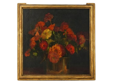 DOROTHY DICK AMERICAN FLORAL STILL LIFE PAINTING