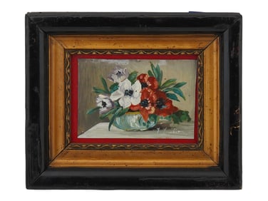 ATTR TO STEFAN LUCHIAN STILL LIFE OIL PAINTING