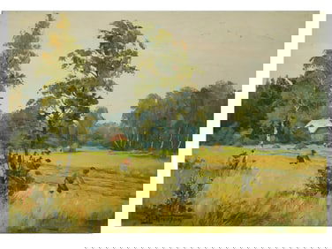 UKRAINIAN LANDSCAPE OIL PAINTING BY FEDIR KONOVALUIK