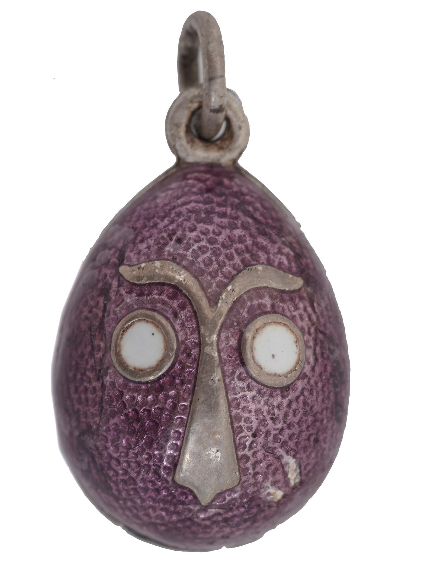 RUSSIAN 88 SILVER AND ENAMEL EASTER EGG PENDANT (1 of 6)
