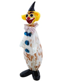 LARGE MID CENTURY ITALIAN MURANO ART GLASS CLOWN FIGURE