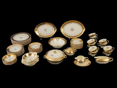 AMERICAN SMITH AND TAYLOR 22K GOLD PORCELAIN SERVICE