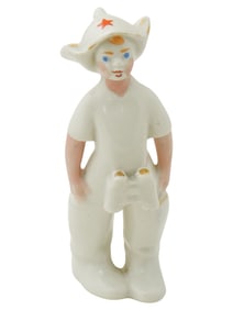 RUSSIAN SOVIET ERA YOUNG BOY PORCELAIN FIGURINE
