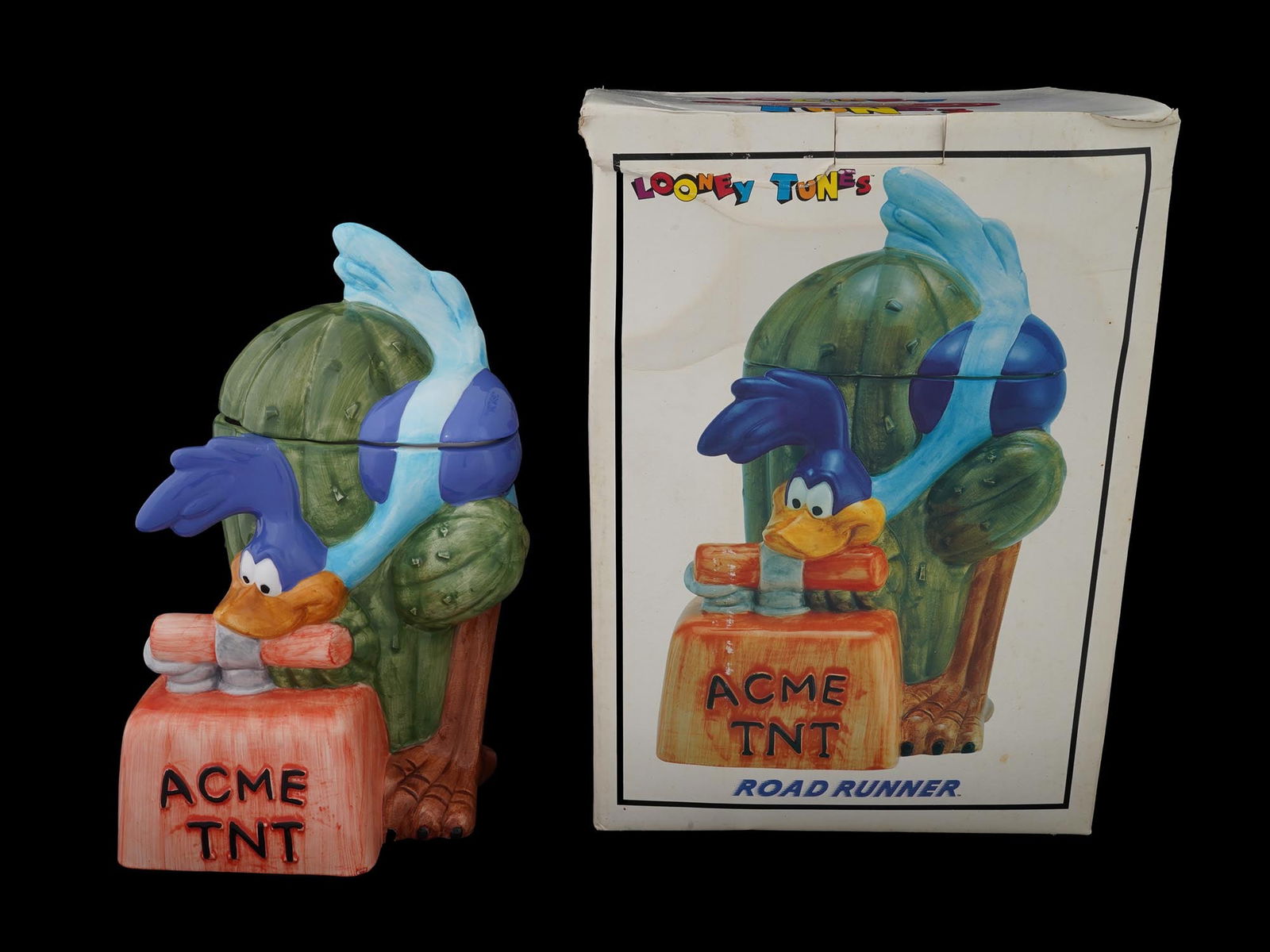 VINTAGE 1993 WARNER BROS ROAD RUNNER COOKIE JAR (1 of 7)